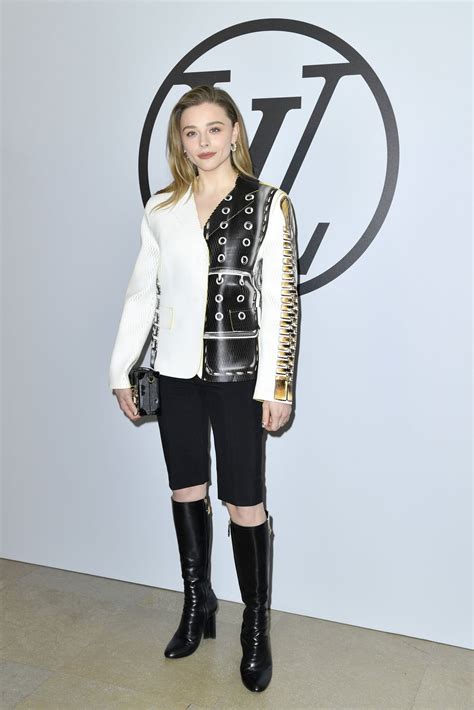 chloë grace moretz stuns shirtless in louis vuitton jacket|Inside the Louis Vuitton Pre.